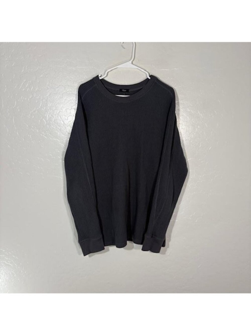 Rails Sweater Mens Medium Blue Wade Waffle Knit Thermal Crewneck Pullover